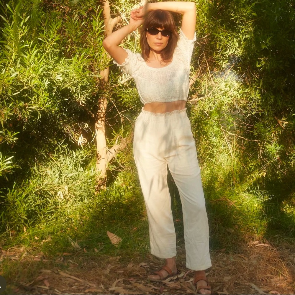 Lykke Wullf linen cream pants rare